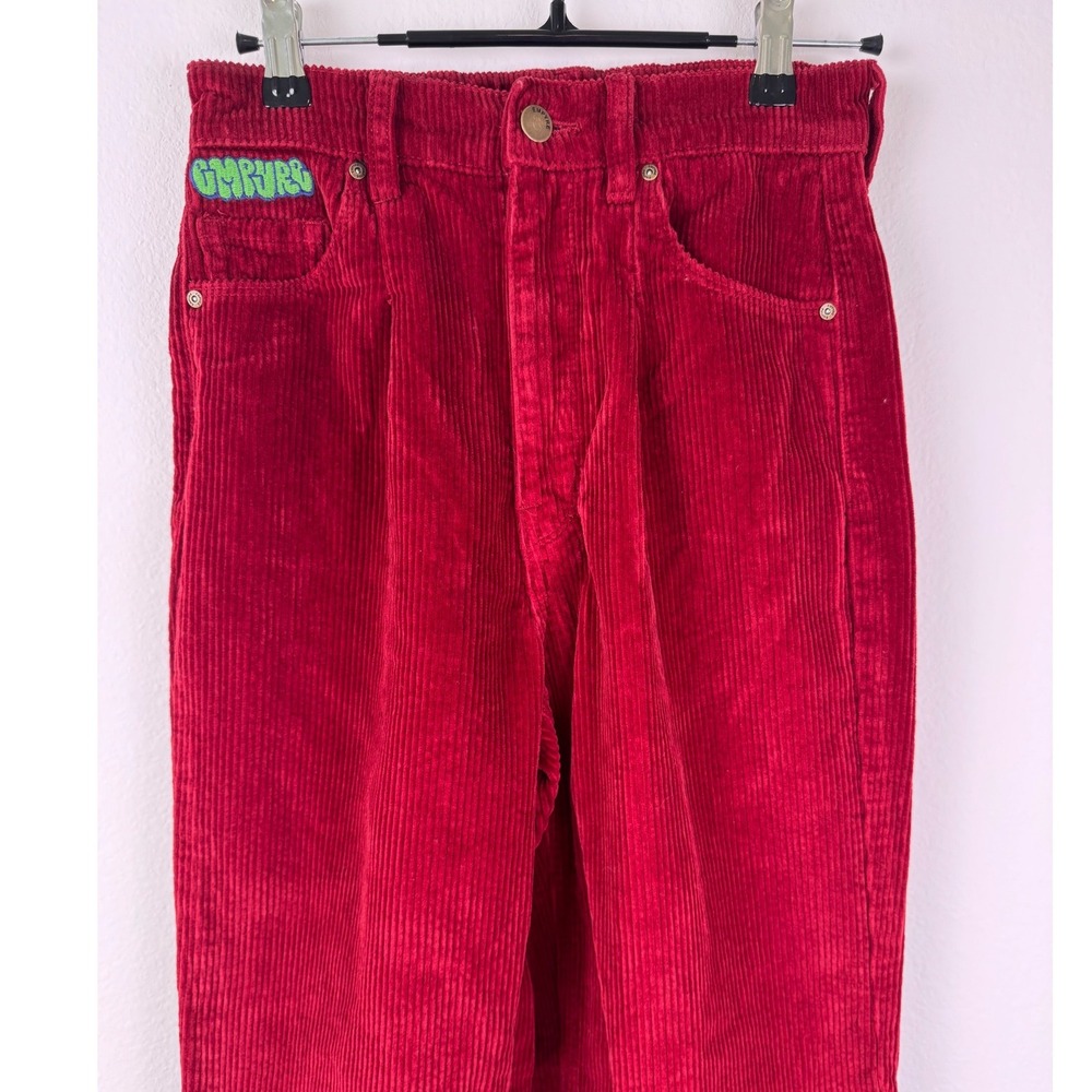 Empyre Corduroy‎ Pants Womens XS Red Excellent Streetwear Y2K Retro Casual